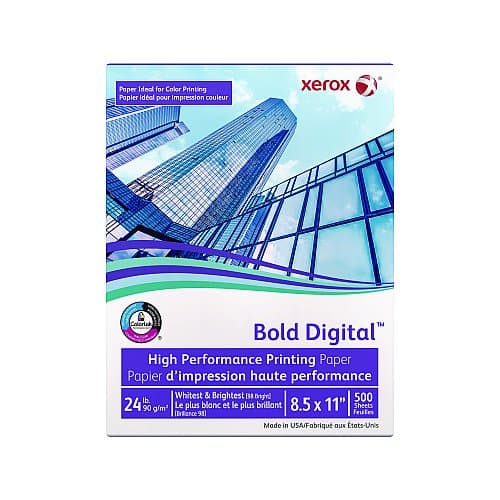 Xerox Bold Digital Printing Paper, 24 lb, 500 Sheets