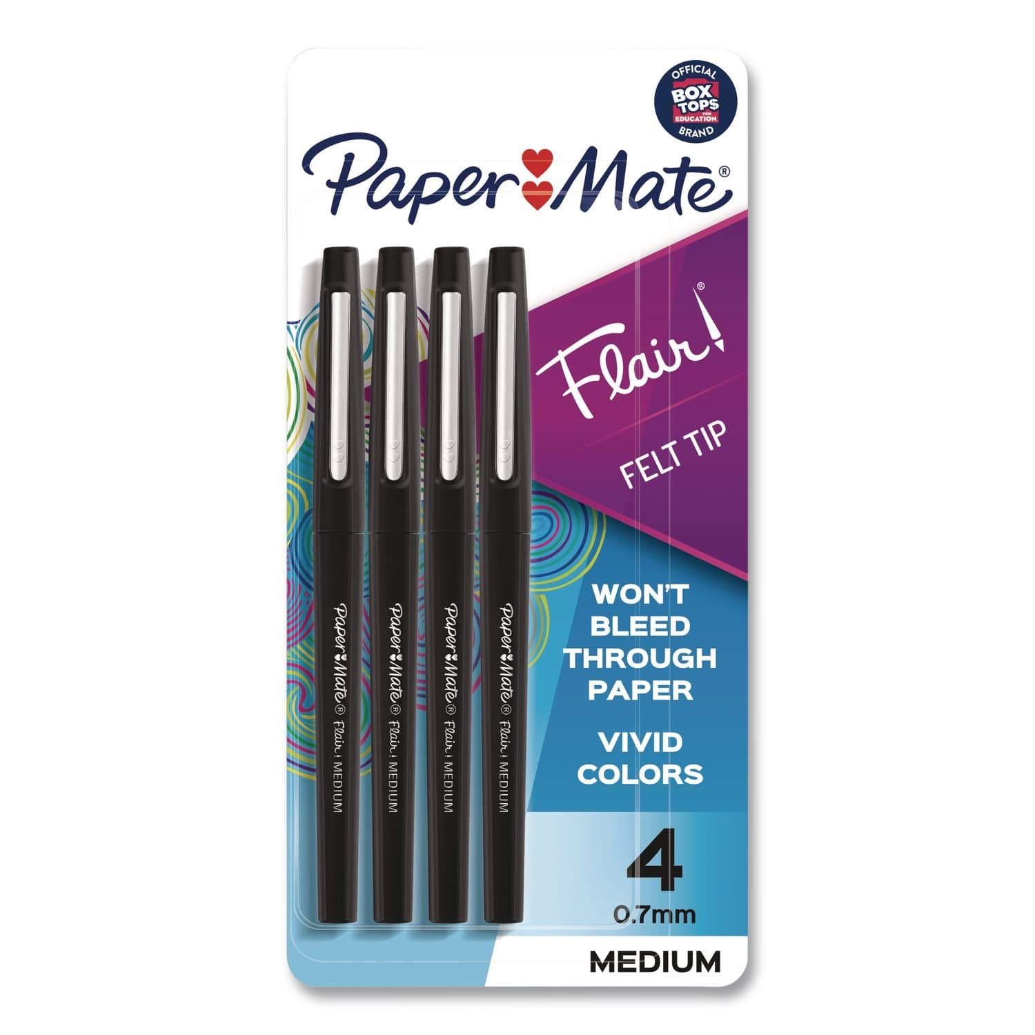 Paper Mate Flair Felt Tip Pens, Medium Point, 12-Count
