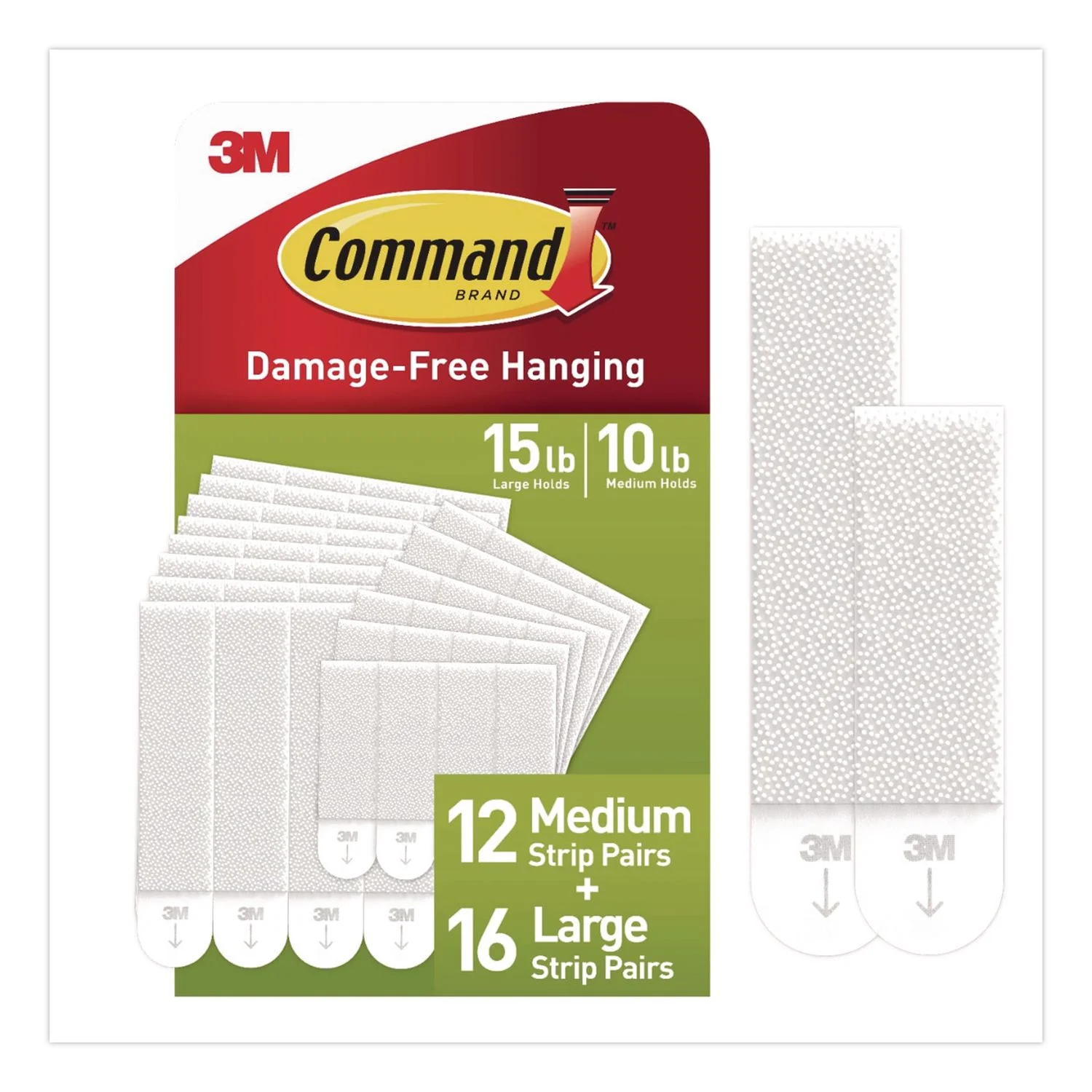 Command Medium Wall Hooks, Damage-Free, 16-Pack