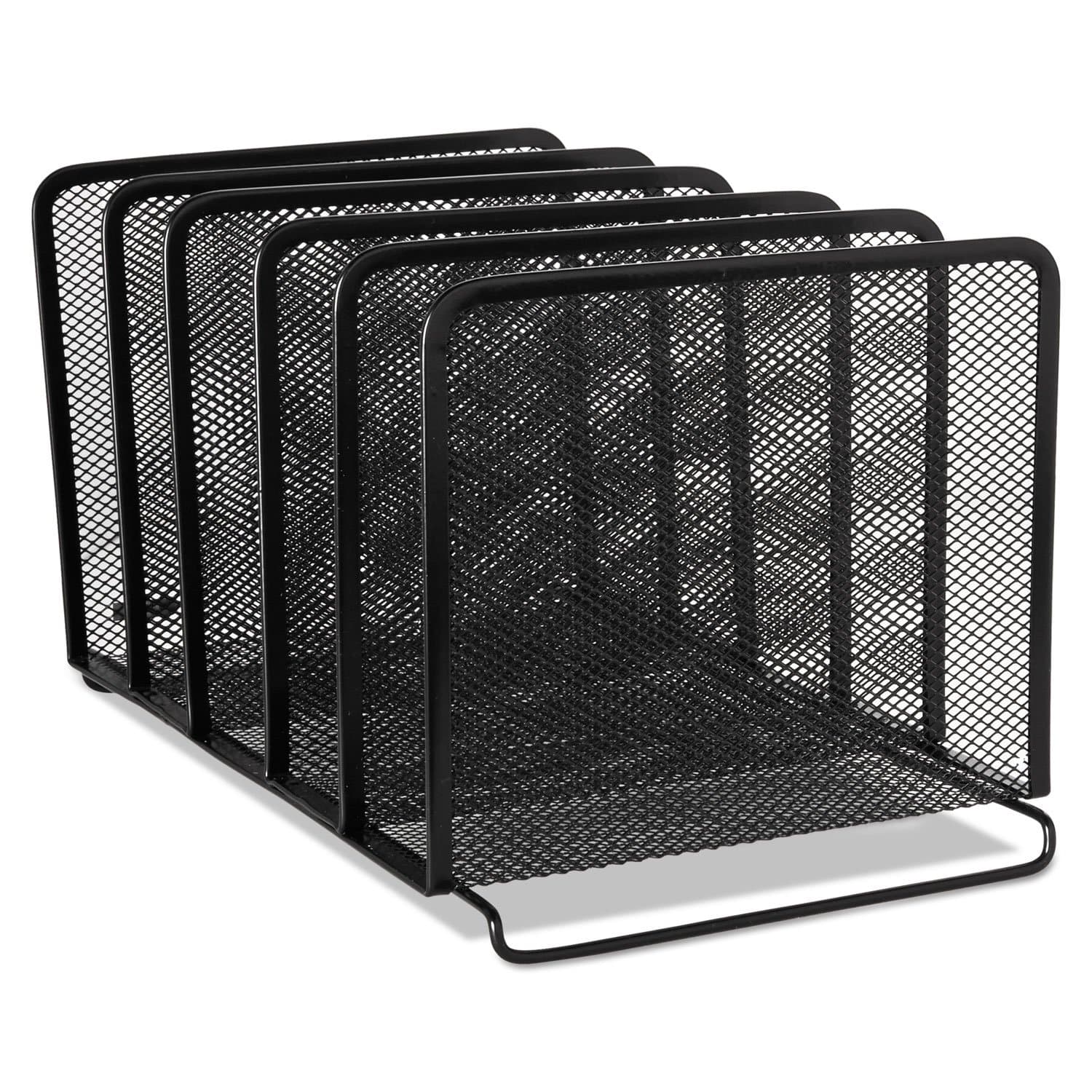 Rolodex Mesh Desk Organizer, 6 Compartments, Black