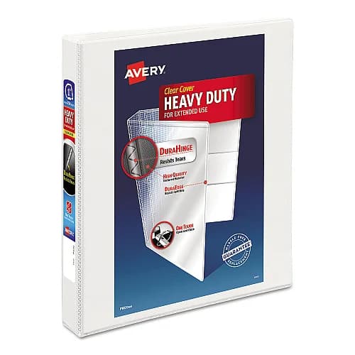 Avery Heavy-Duty View Binders, 1 in, 4-Pack