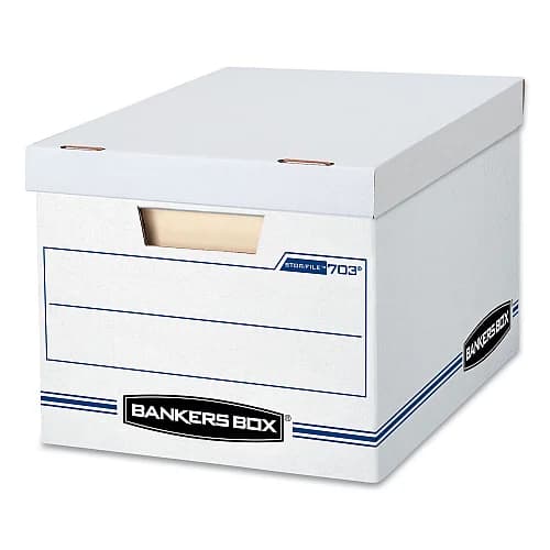 Bankers Box Stor/File Storage Boxes with Lids, 4-Pack