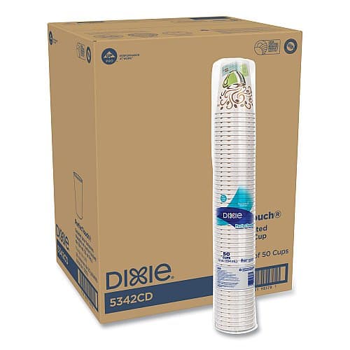 Dixie PerfecTouch Insulated Paper Cups, 12 oz, 500-Count