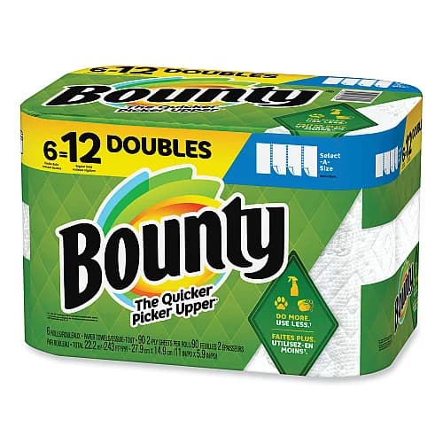Bounty Paper Towels, 2-Ply Regular Roll, White