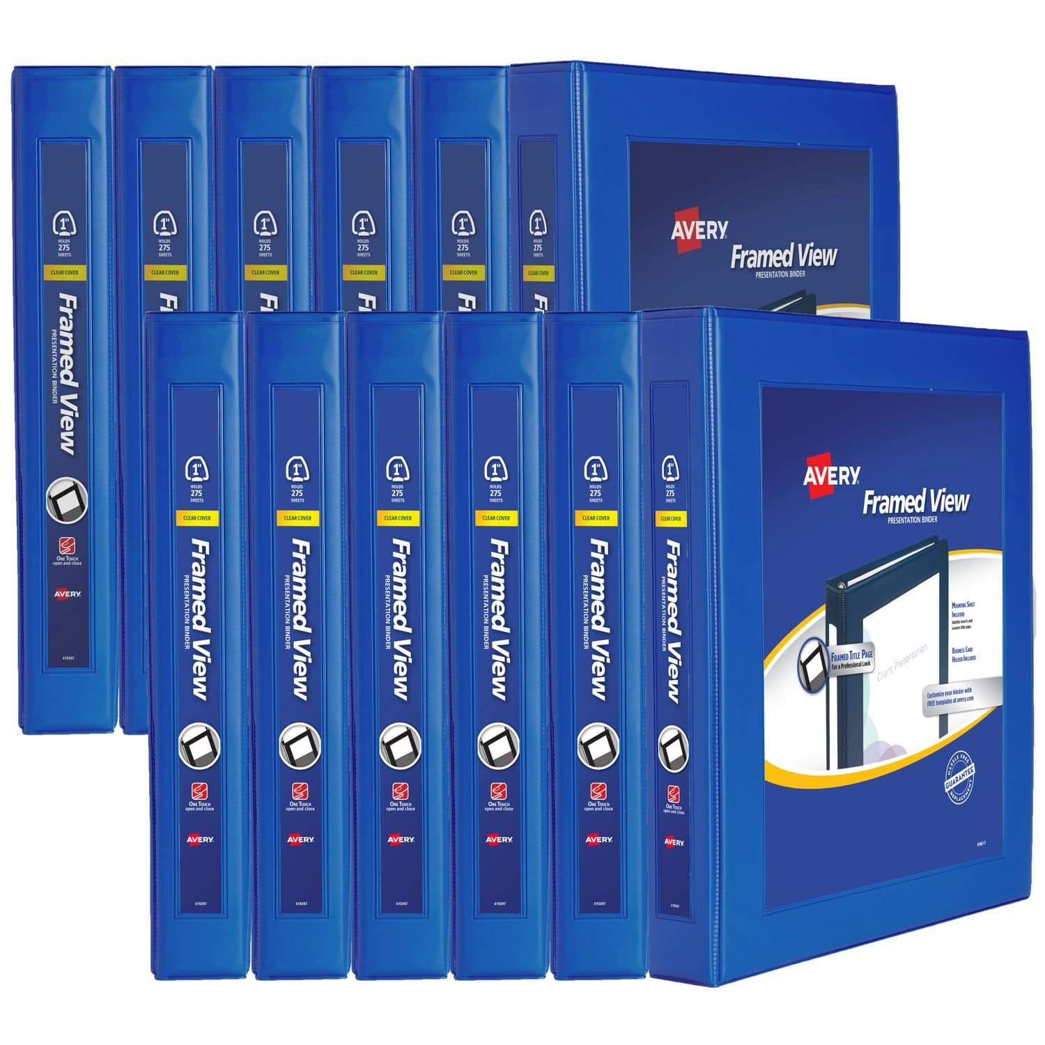 Avery Heavy-Duty View Binders, 1 in, 4-Pack