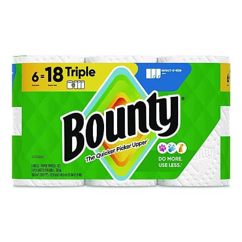 Bounty Select-A-Size Paper Towels, 6 Triple Rolls