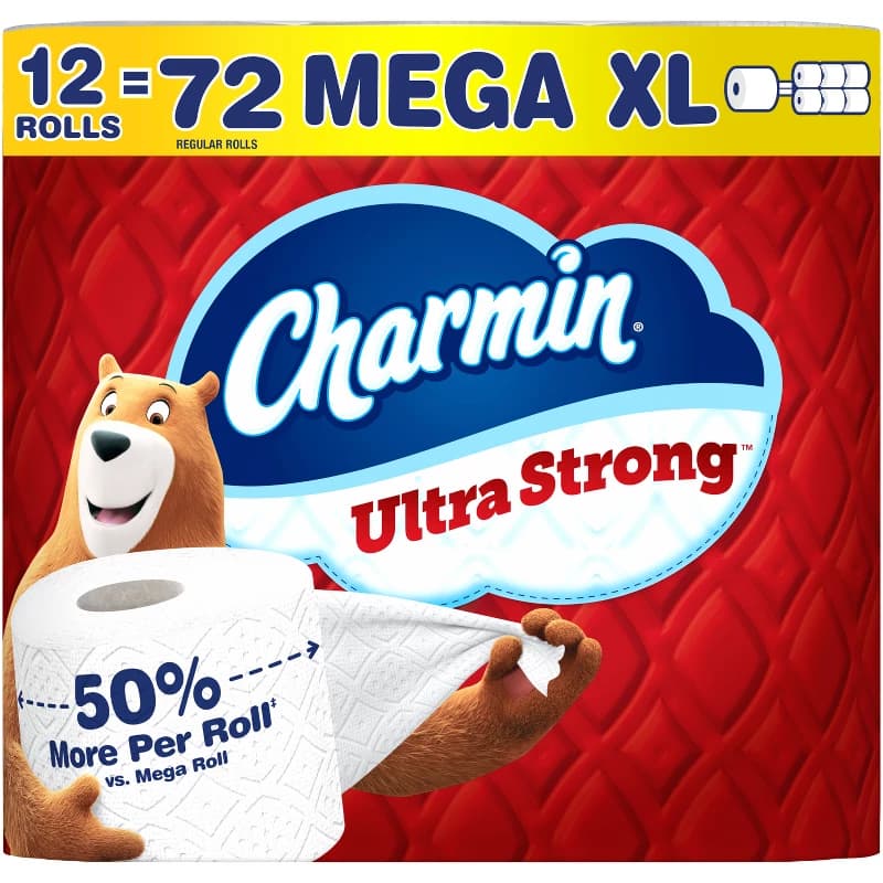 Charmin Ultra Strong Toilet Paper, 12 Mega XL Rolls