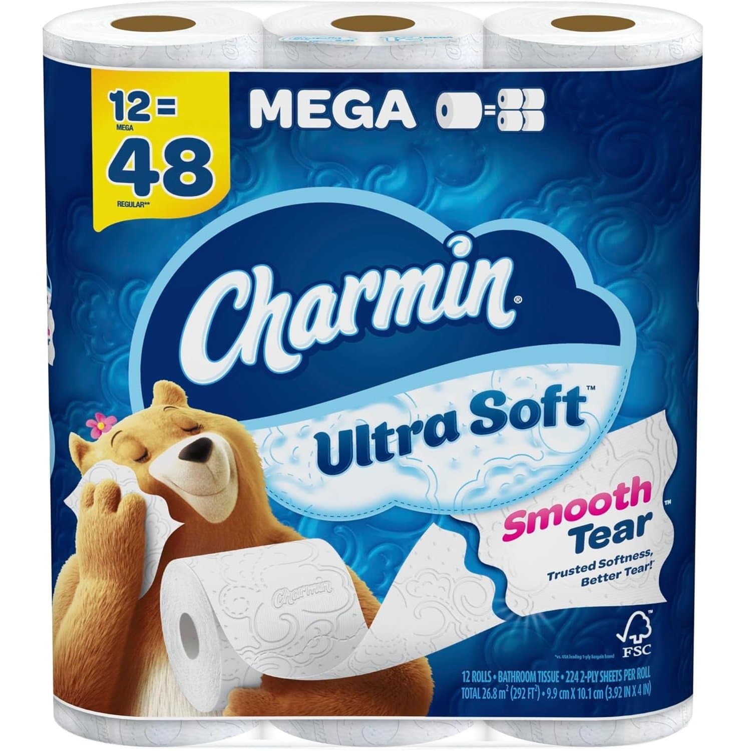 Charmin Ultra Soft Toilet Paper, 24 Mega Rolls